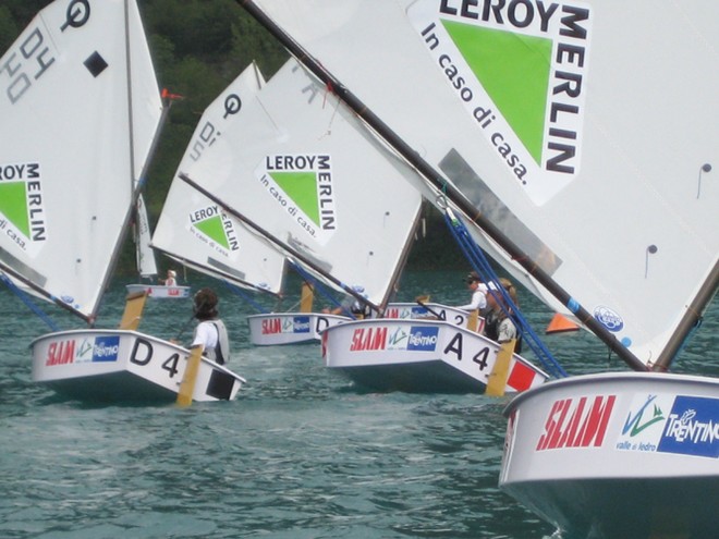 GBR v ESP on run - IODA European Teams Racing Championship © International Optimist Dinghy Association (IODA) http://www.optiworld.org/